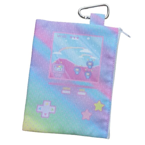 Kawaii Goods Handbags - Rainbow Video Game Makeup Bag NWOT